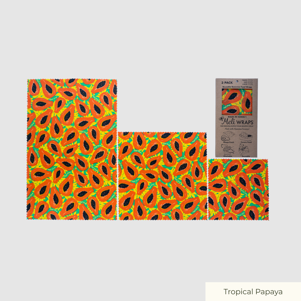 Beeswax Food Wrap (3-Pack) - Fruit Designs