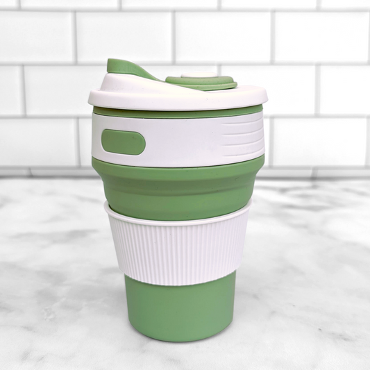 [RETIRED] Collapsible Silicone Coffee Mug (Succulent Green)