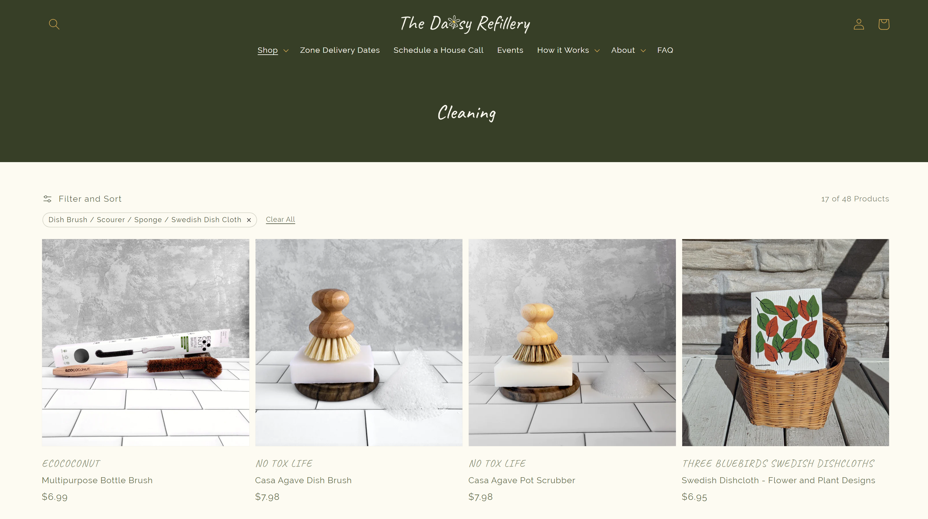 The Daisy Refillery Filtered Products