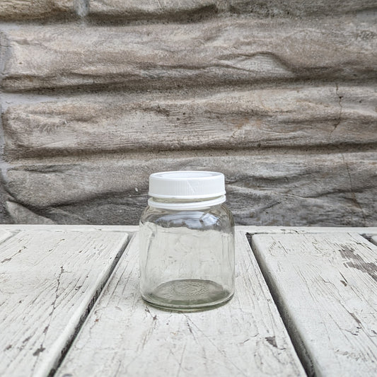 [FREE] 4 fl oz Glass Jar with Plastic White Lid
