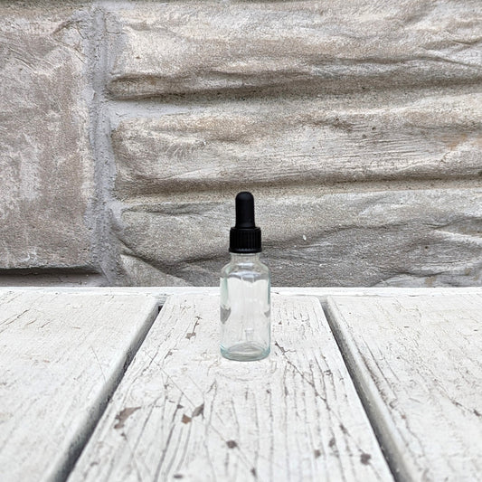 30 ml (1 fl oz) Flint Dropper Bottle with Black Pipette