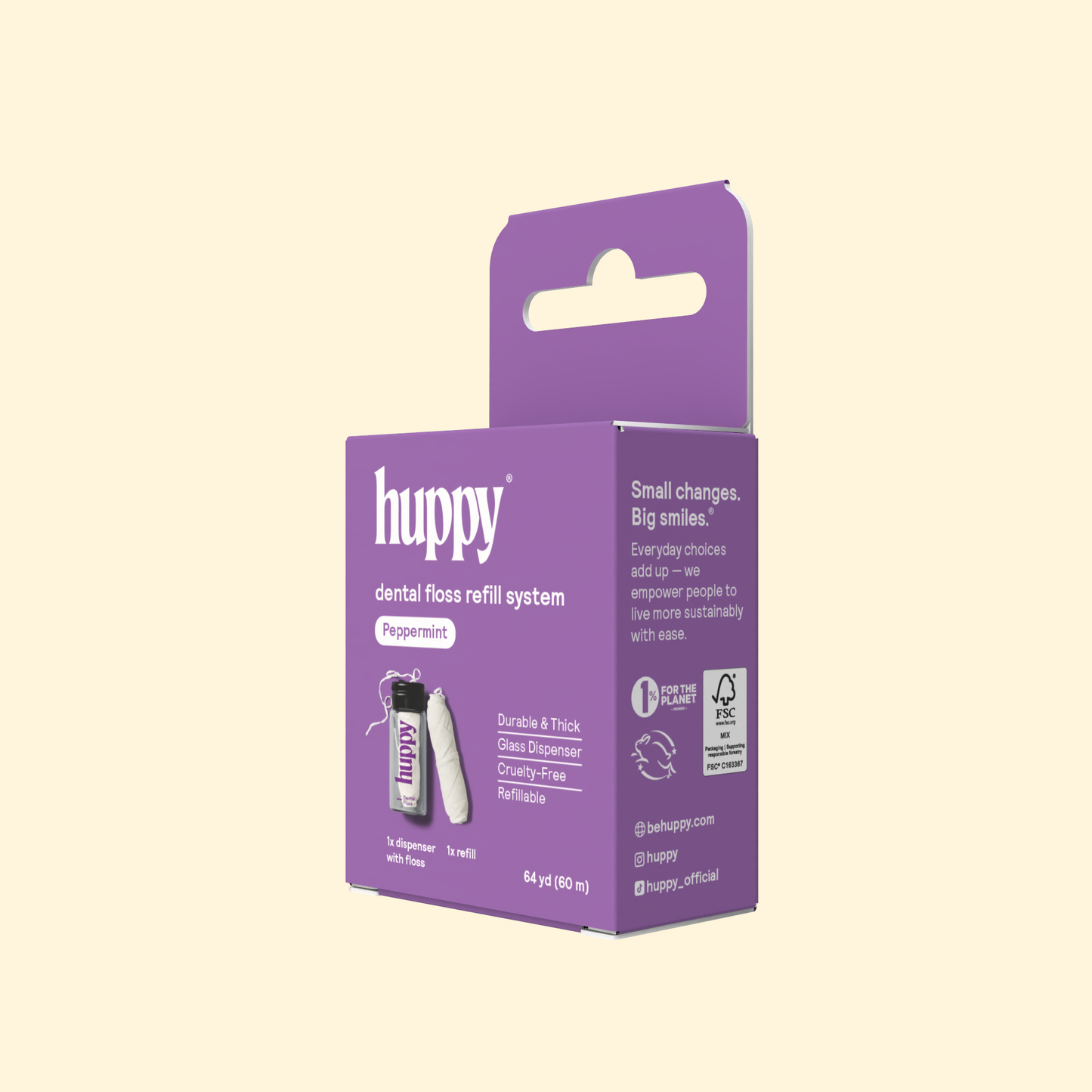 Vegan Dental Floss with Jar and Refill