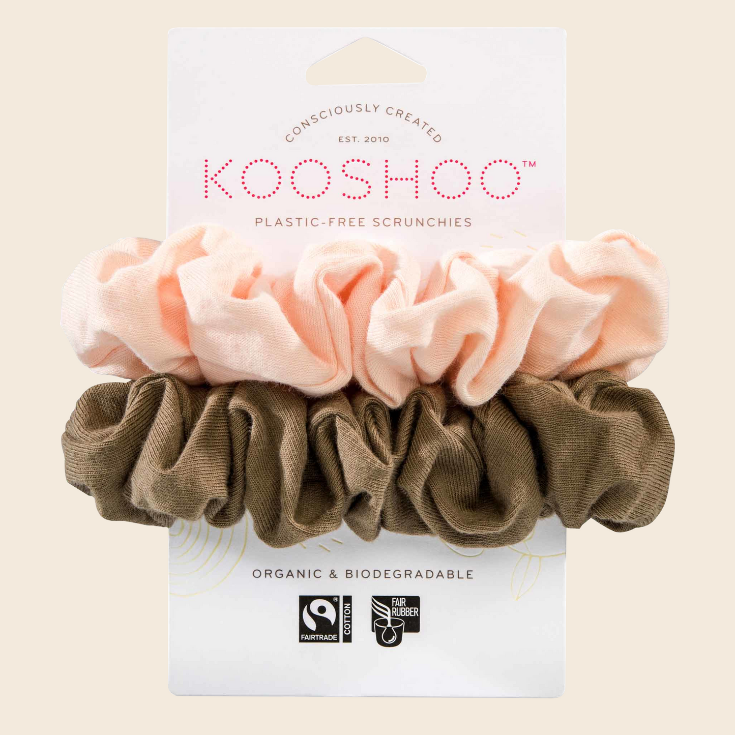 Plastic-Free Scrunchies - Blush Walnut