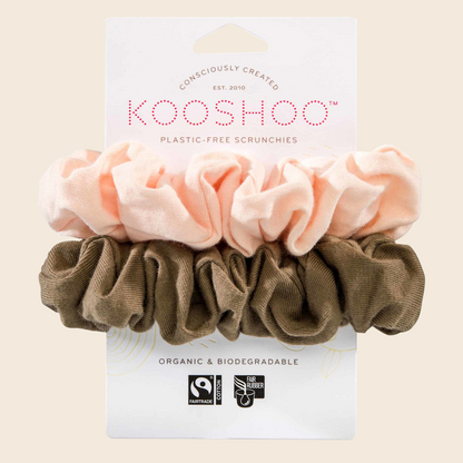 Plastic-Free Scrunchies - Blush Walnut