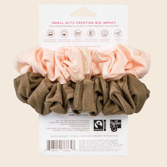 Plastic-Free Scrunchies - Blush Walnut
