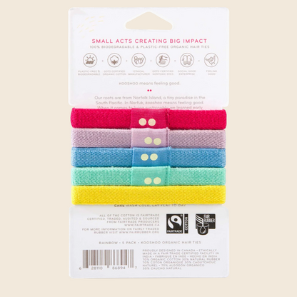 [RETIRED] Plastic-Free Hair Ties - Rainbow