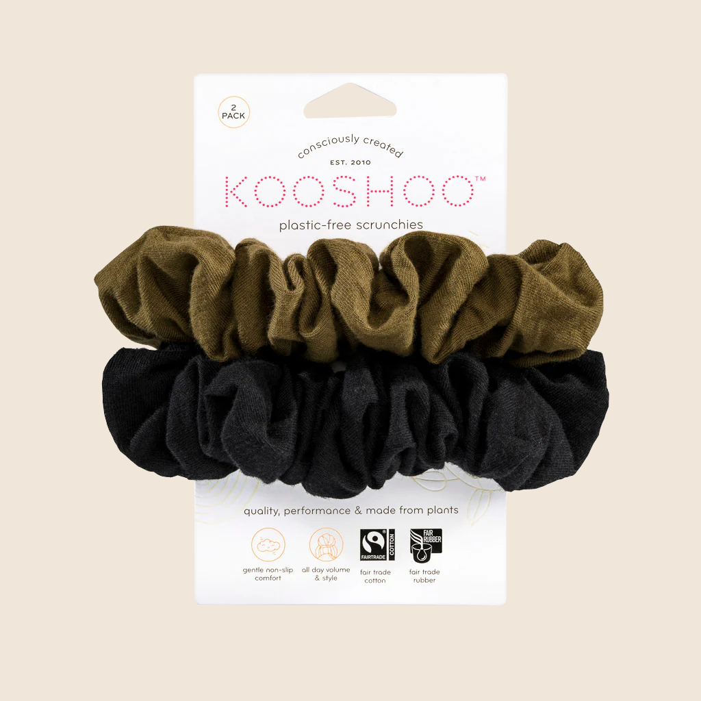 Plastic-Free Scrunchies - Black Olive