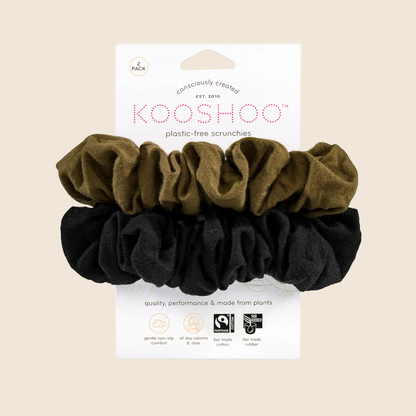Plastic-Free Scrunchies - Black Olive