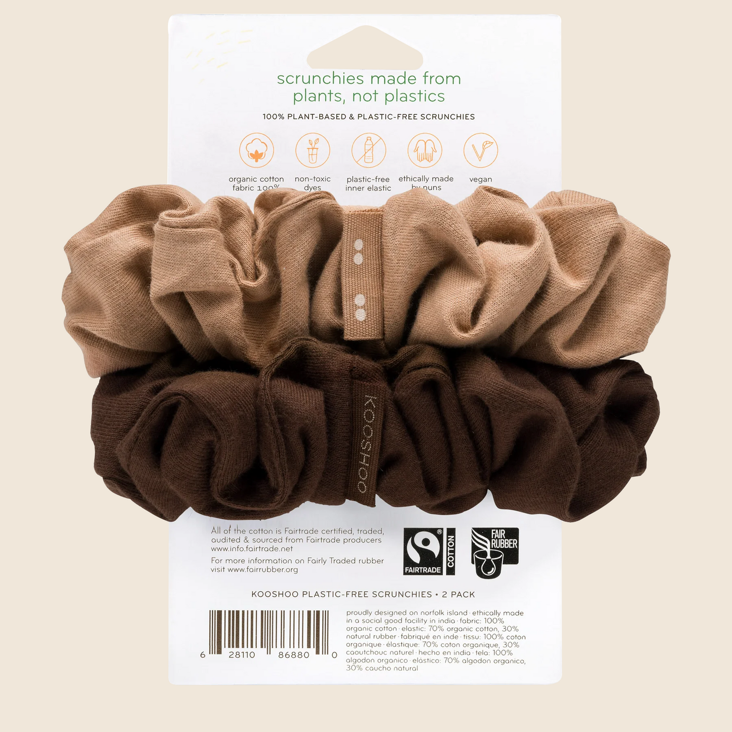 [RETIRED] Plastic-Free Scrunchies - Macchiato Brown