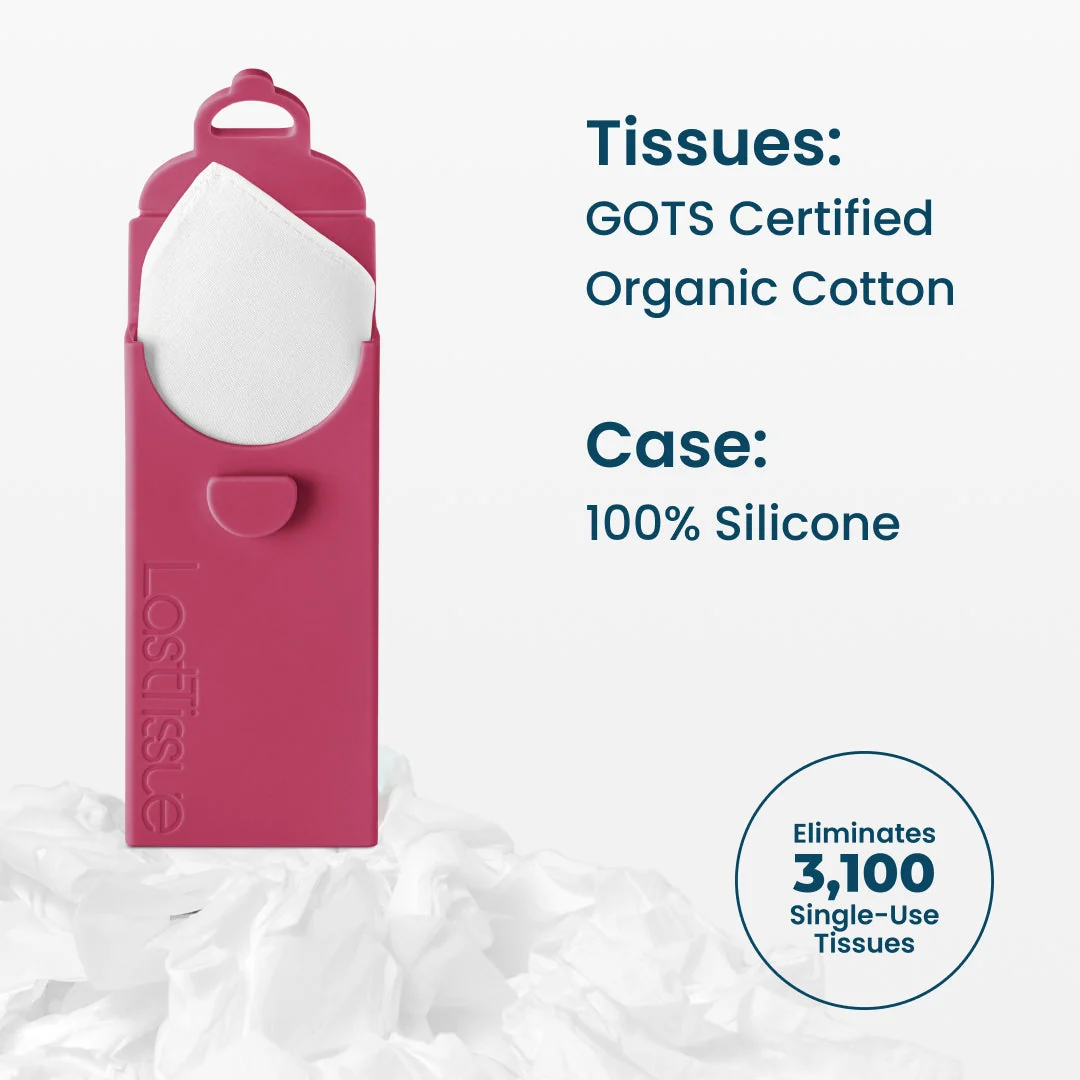 LastTissue Reusable Tissue Pack - Magenta