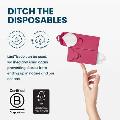 LastTissue Reusable Tissue Pack - Magenta