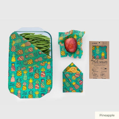 Beeswax Food Wrap (3-Pack) - Fruit Designs