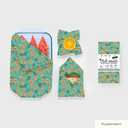 Beeswax Food Wrap (3-Pack) - Floral Designs