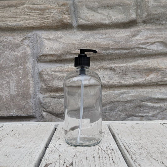 500 ml (16.9 fl oz) Flint Boston Round Bottle with Black Pump