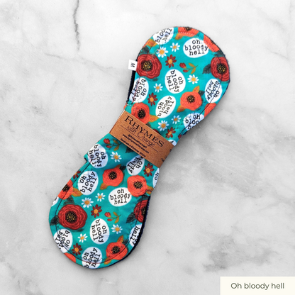 [RETIRED] Reusable Pad, Moderate Absorbency (10 inches) - Sweary Print Options