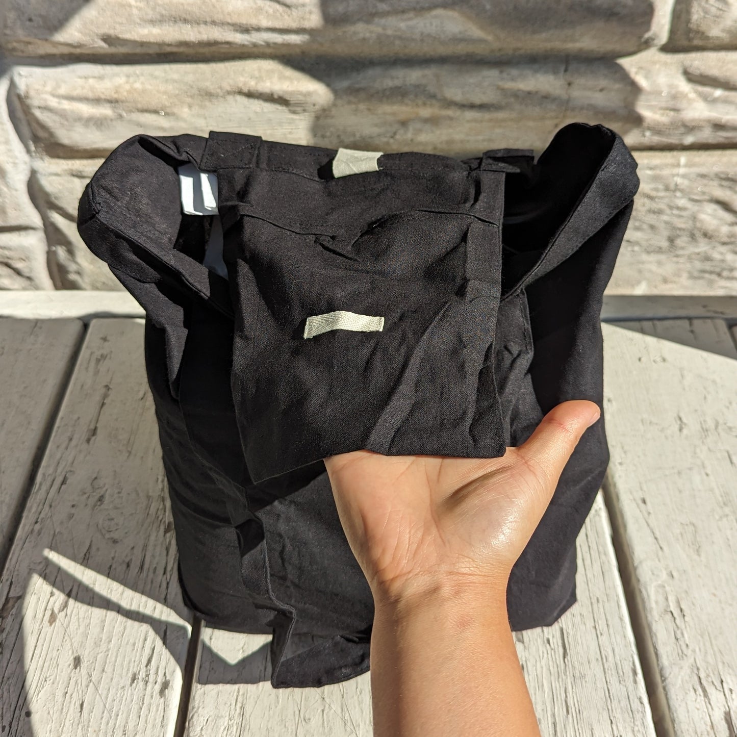 Collapsible Cotton Folding Bag with Inner Pocket