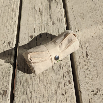 Collapsible Cotton Folding Bag with Inner Pocket