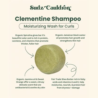 [FULL SIZE] Clementine Conditioning Shampoo Bar - (For Curly and Kinky Hair)