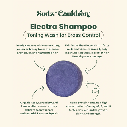 [FULL SIZE] Electra Conditioning Shampoo Bar - (For Grays and Highlighted Hair)