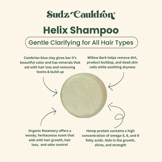 [FULL SIZE] Helix Shampoo Bar (For Normal + Oily Hair)