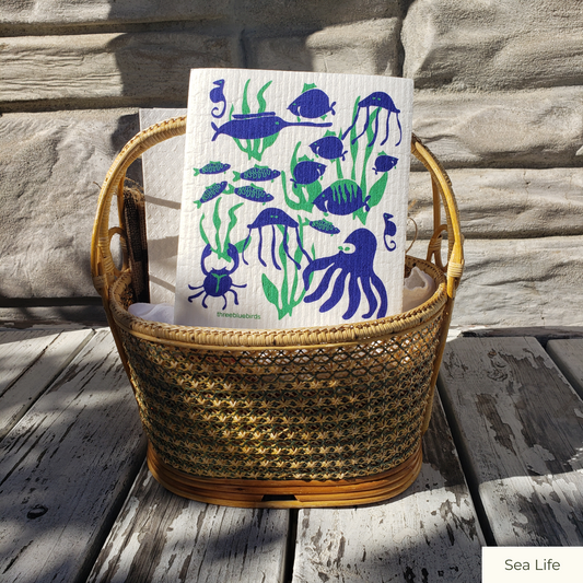 Swedish Dishcloth - Sea Designs