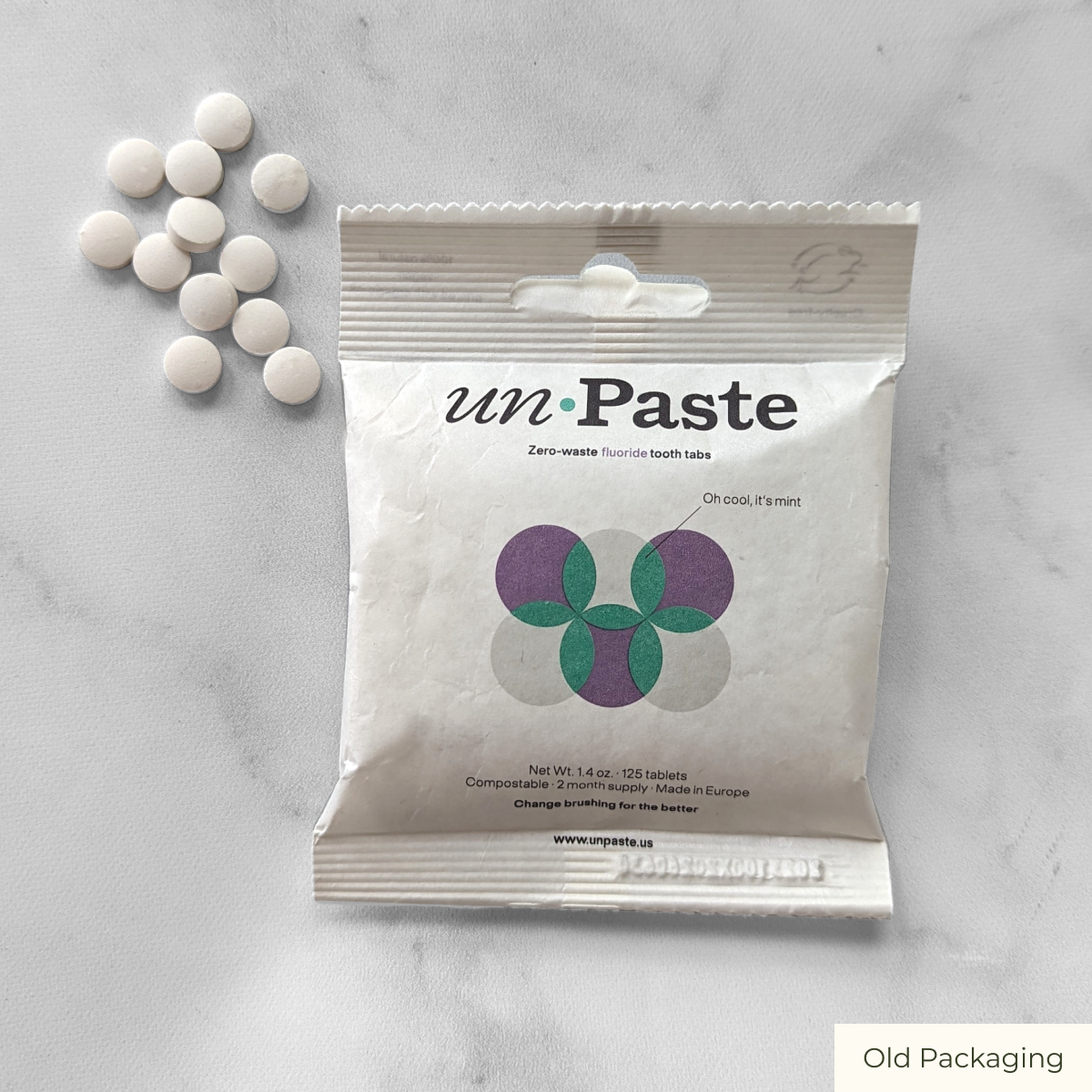 Unpaste Tooth Tablets (With Fluoride) - 125 Tablets