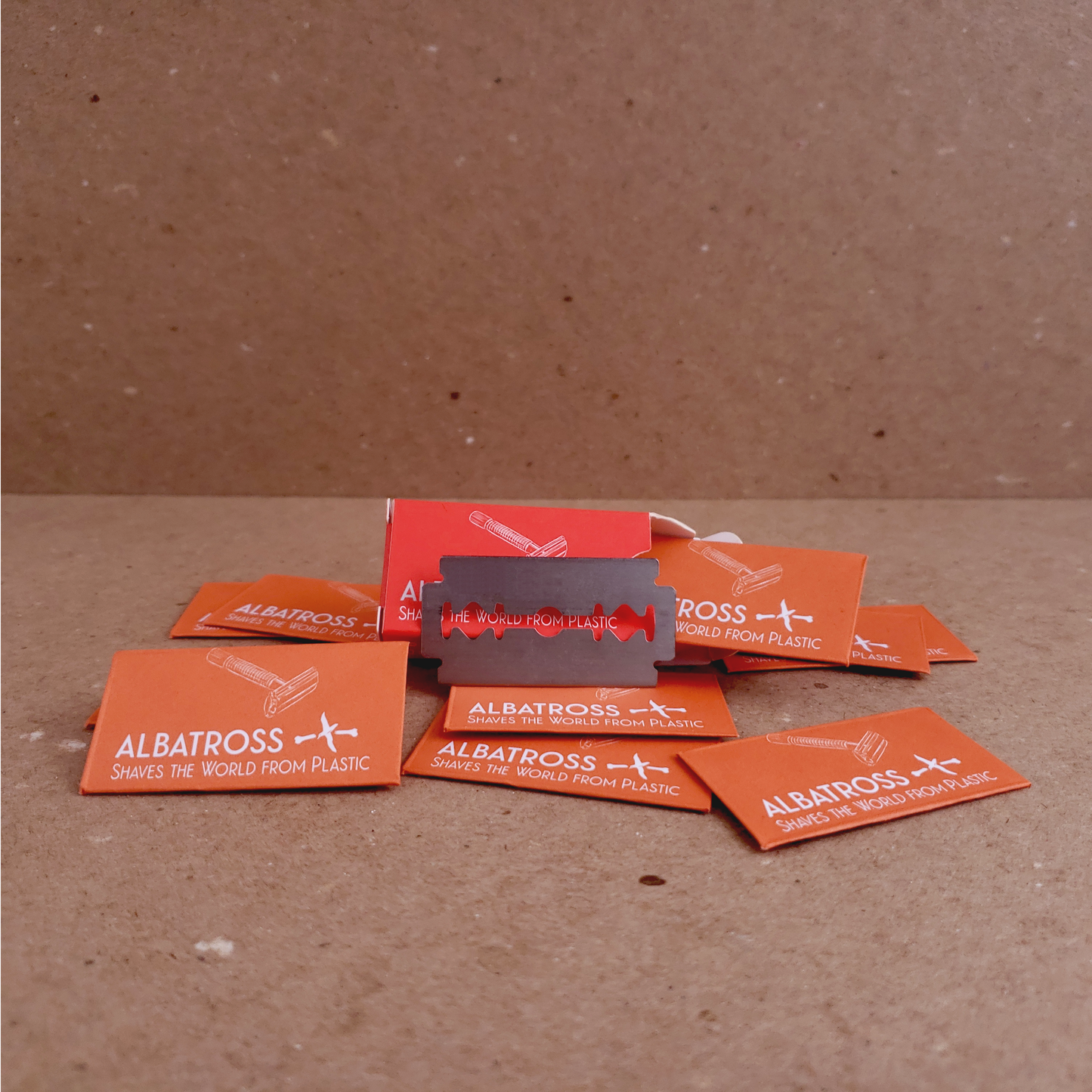 Pile of Albatross Razors with Box