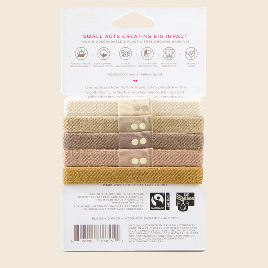 Plastic-Free Hair Ties - Blond