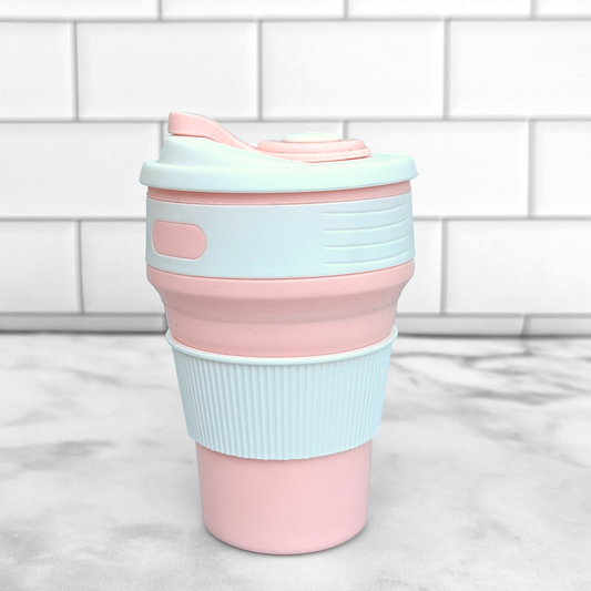 [RETIRED] Collapsible Silicone Coffee Mug (Baby Pink)