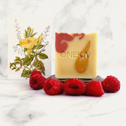 Oneka Evening Primrose & Raspberry Soap Bar