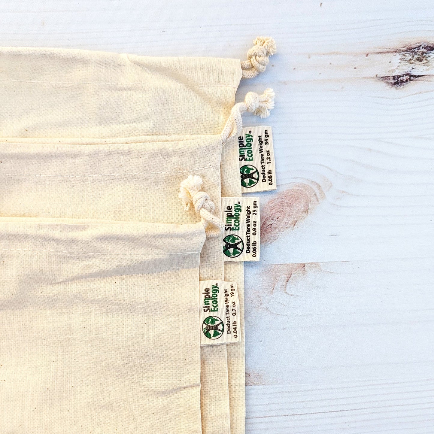 Muslin Bags - Set of 3 (S, M, L)