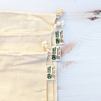 Muslin Bags - Set of 3 (S, M, L)