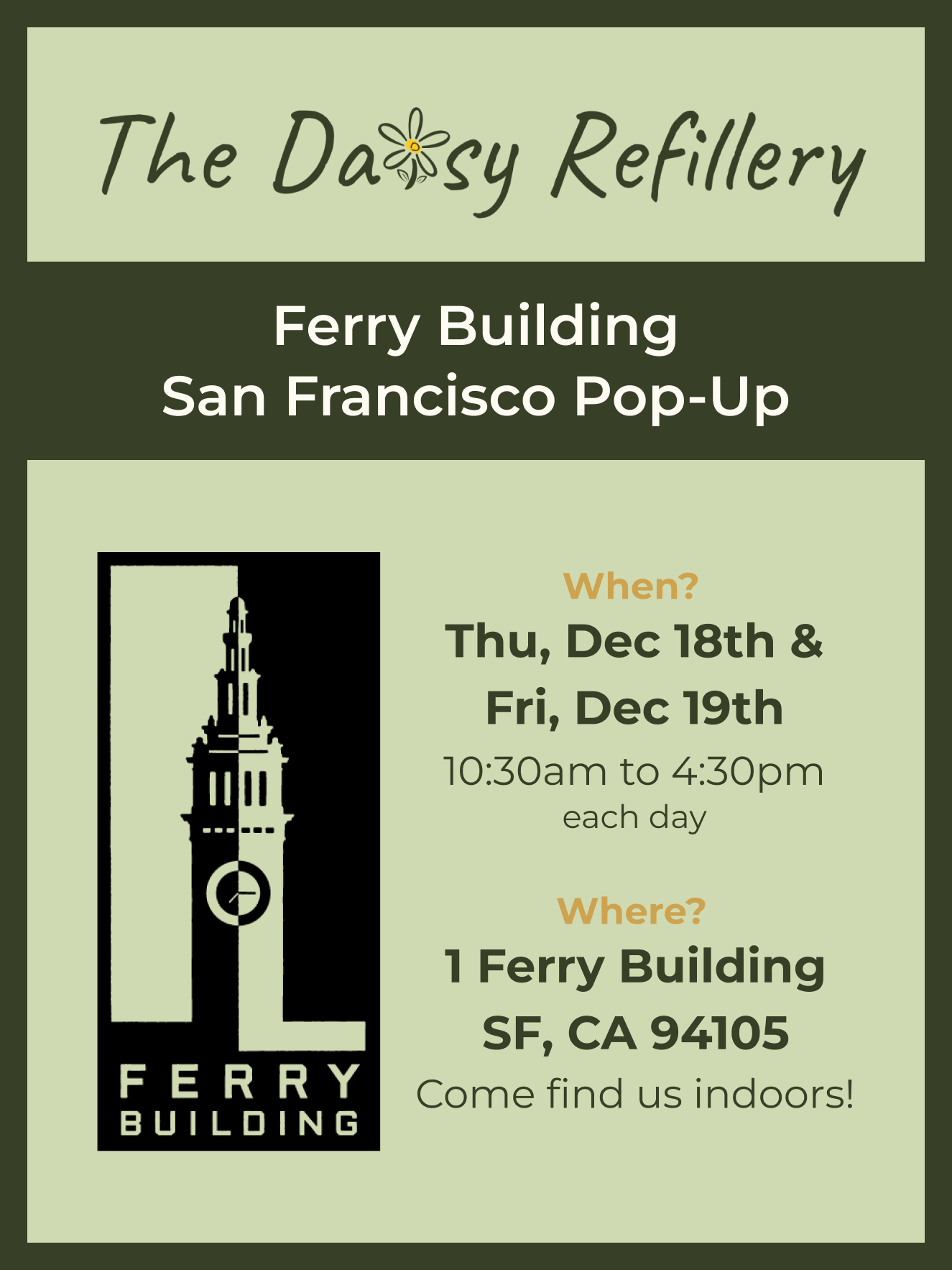Zero Waste Refill Event with The Daisy Refillery