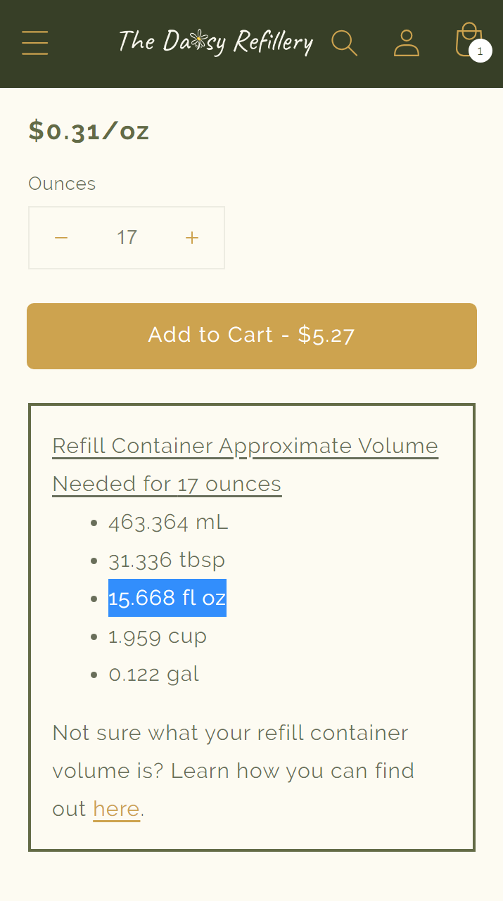 The Daisy Refillery Refill Volume Box