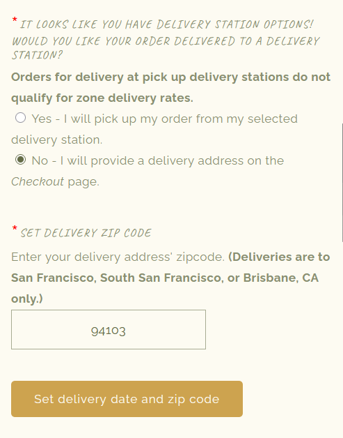 The Daisy Refillery Delivery Station and Zip Code