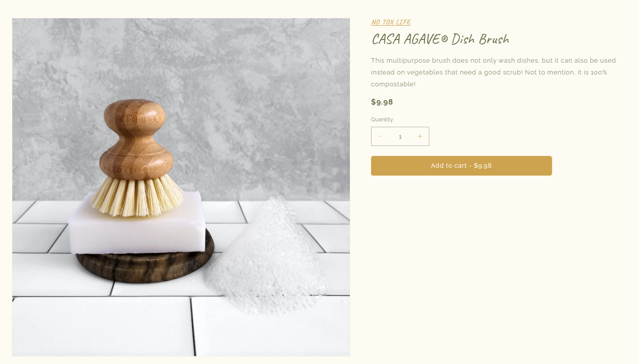 The Daisy Refillery Dish Brush Product Page