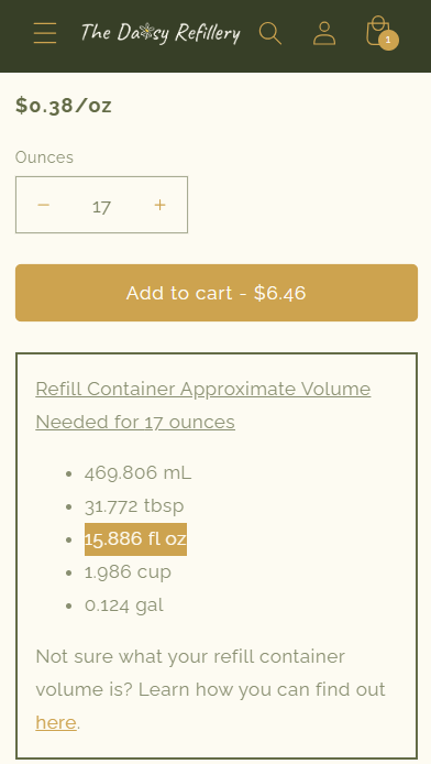 The Daisy Refillery Refill Volume Box