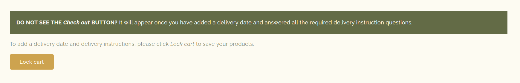 The Daisy Refillery Lock Cart Button